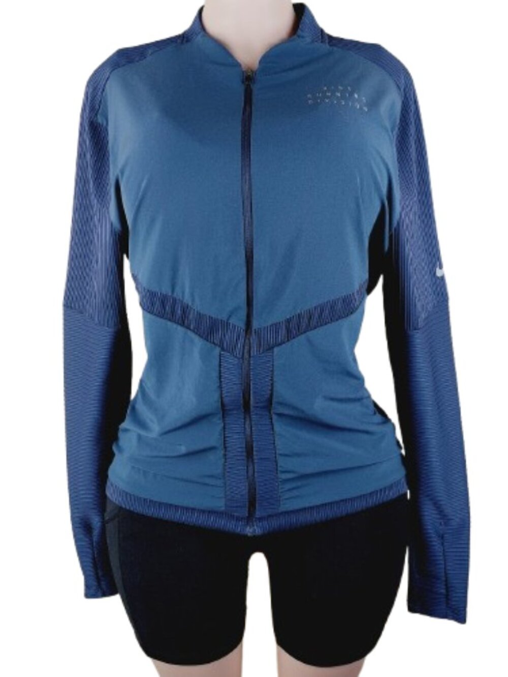 Nike Run Division Women's Blue Statement Element Zip-Through Sweat Jacket Size M
